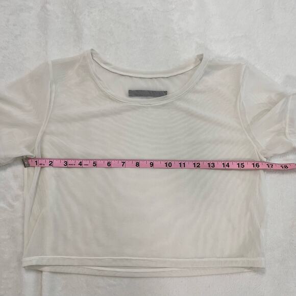 Alphalete White Mesh Shirt Size Small - Picture 3 of 8